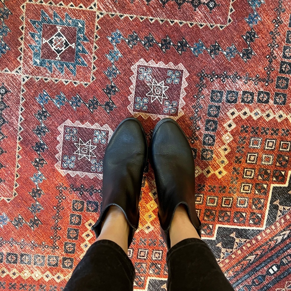 Black Booties Zip Back - image 1